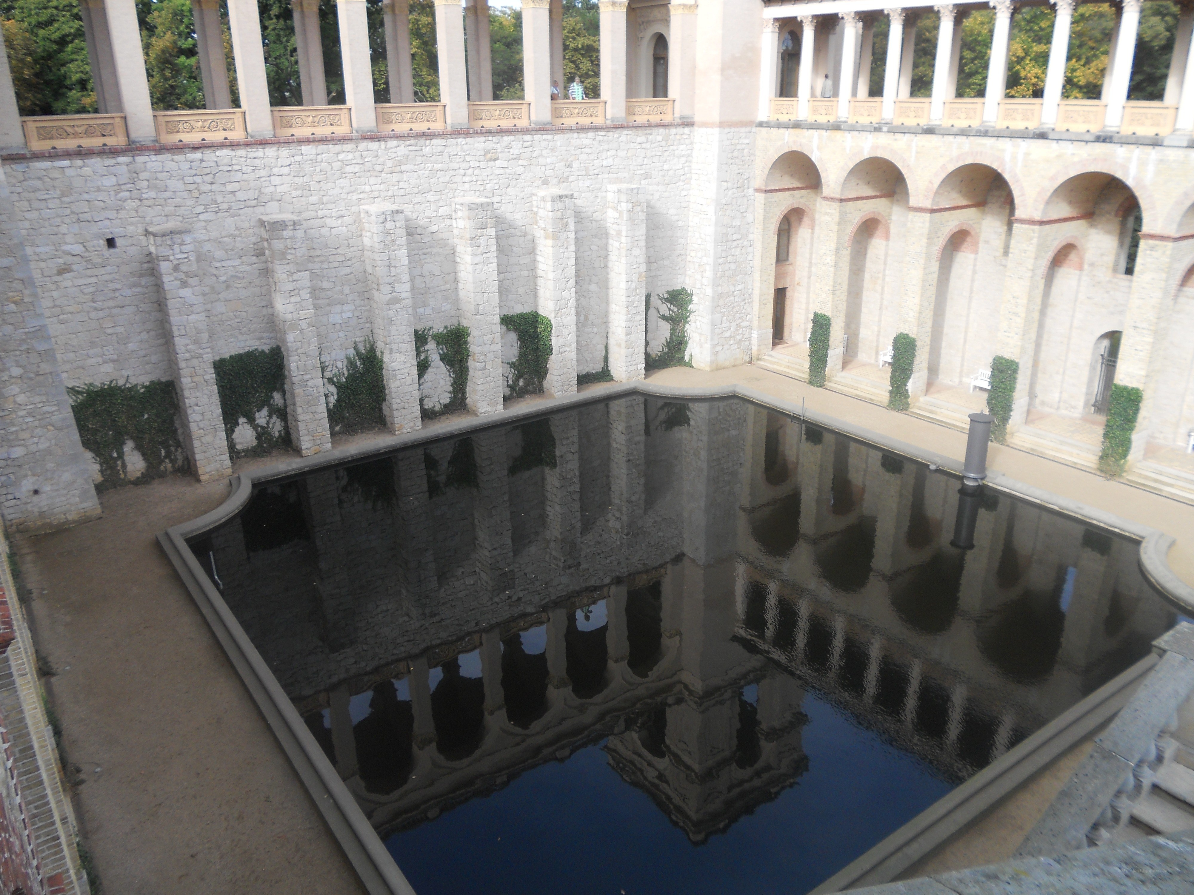 courtyard with reflecting pool