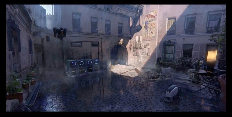 Courtyard with Robots