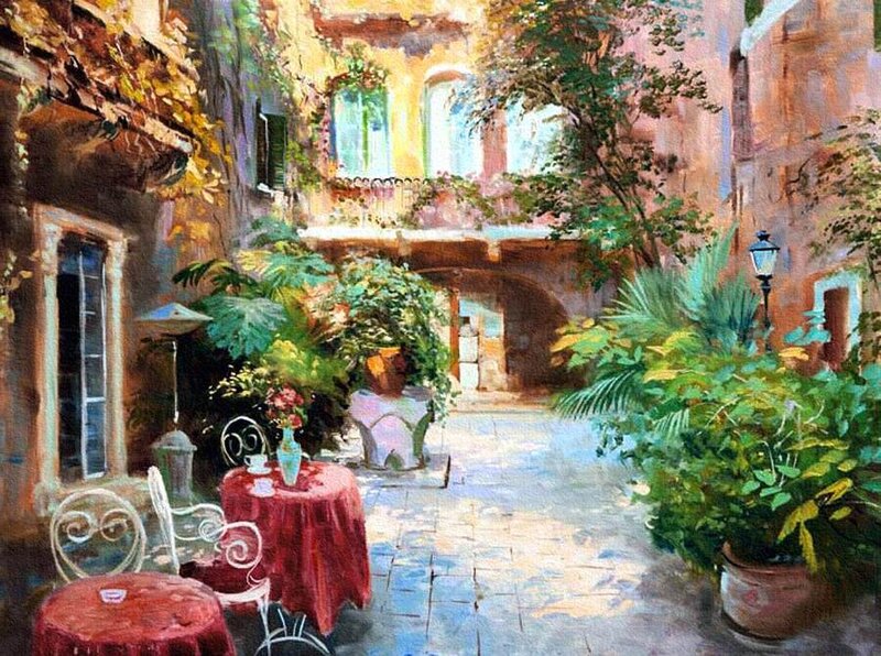 Courtyard with Tables
