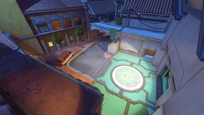 Courtyard with Van