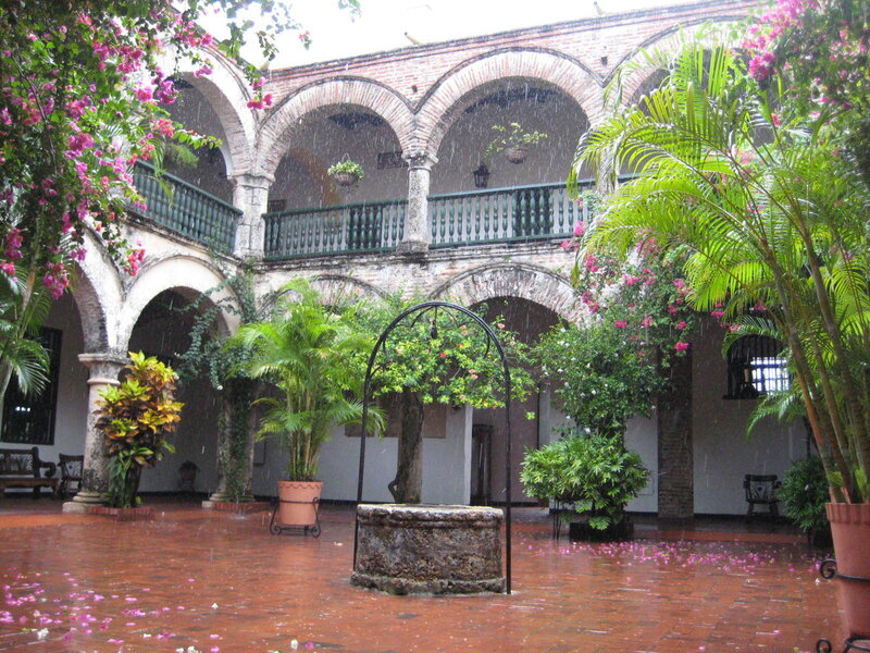 Courtyard with Well and Plants