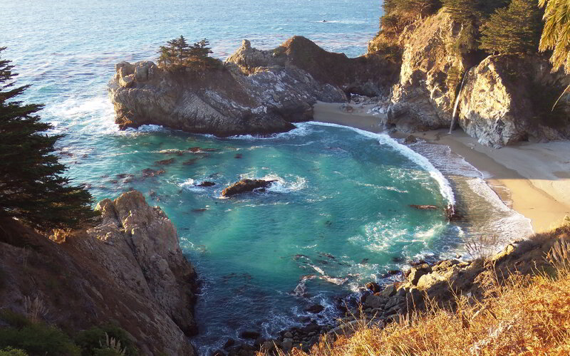 Cove with Waterfall