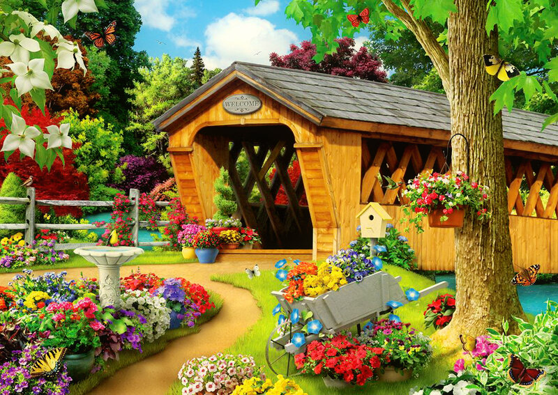 Covered Bridge Garden — Green