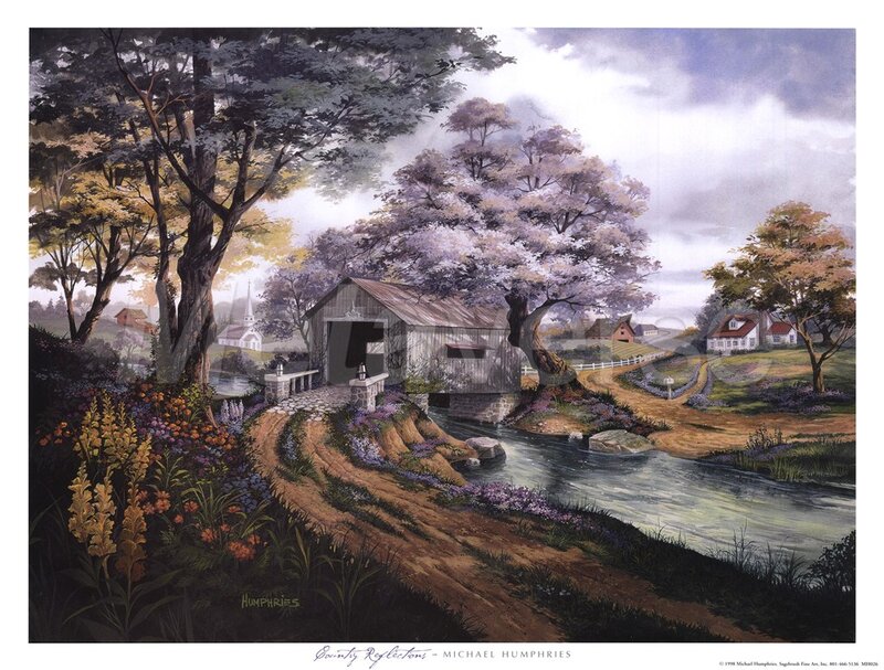 Covered Bridge in Countryside