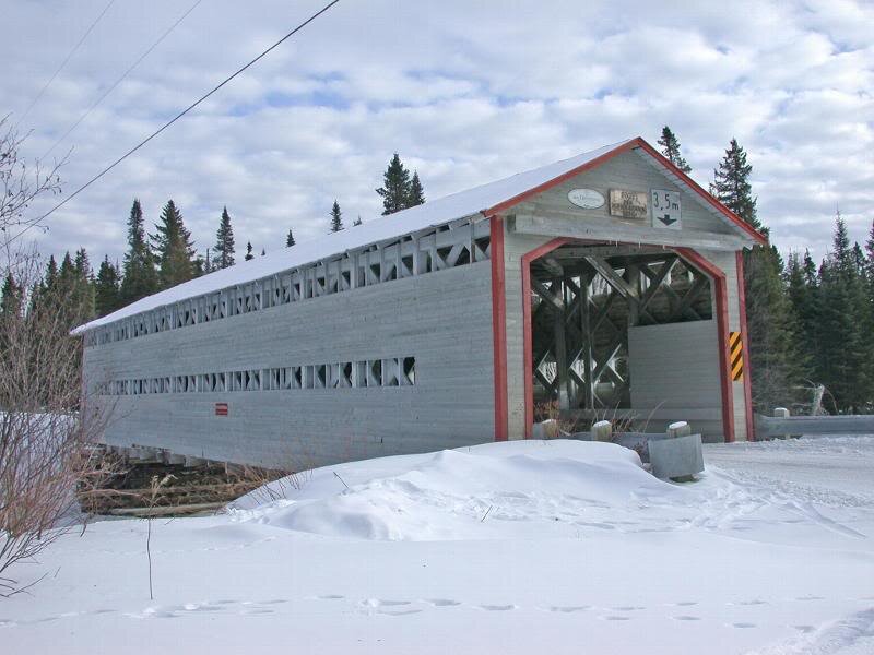 Covered Bridge in Snow — White, Cold