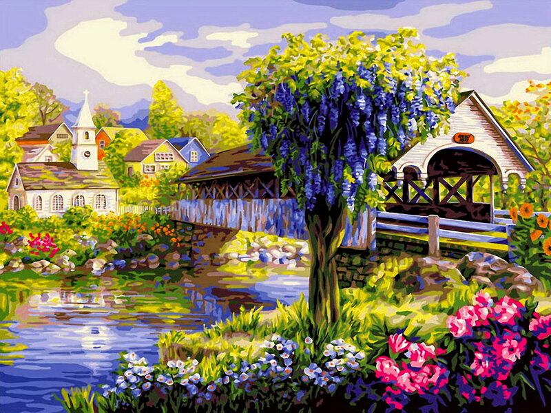 Covered Bridge Village — Blue