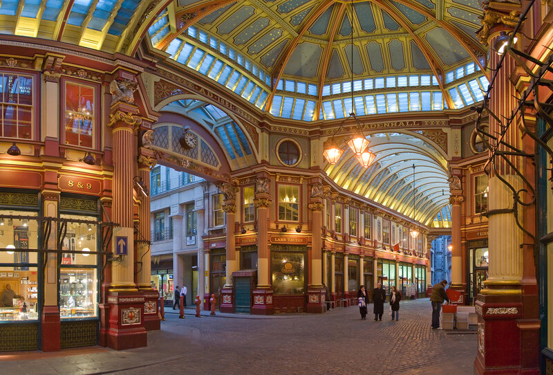 Covered market in London