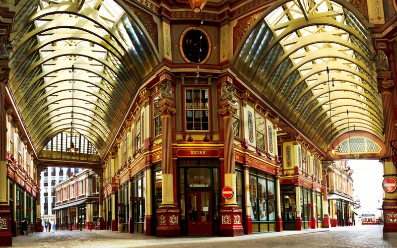 Covered market with ornate architecture