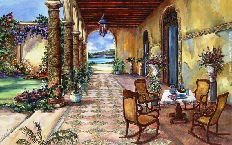 Covered Patio with Chairs