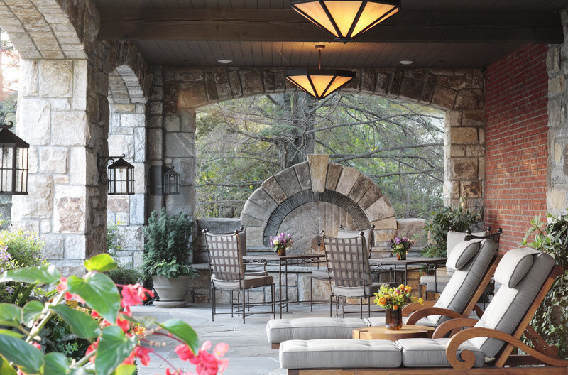 Covered Patio with Fireplace