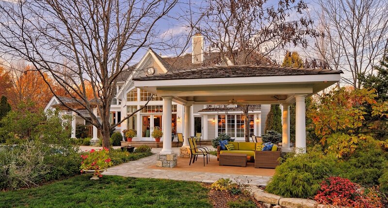 Covered Patio with Furniture — Green