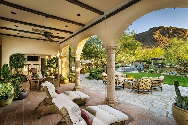 Covered Patio with Lounge Chairs