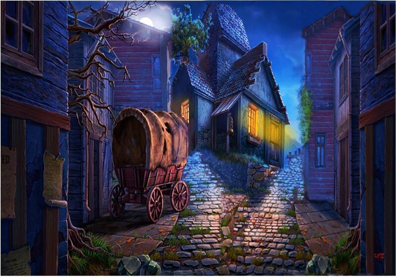 Covered Wagon in Alley