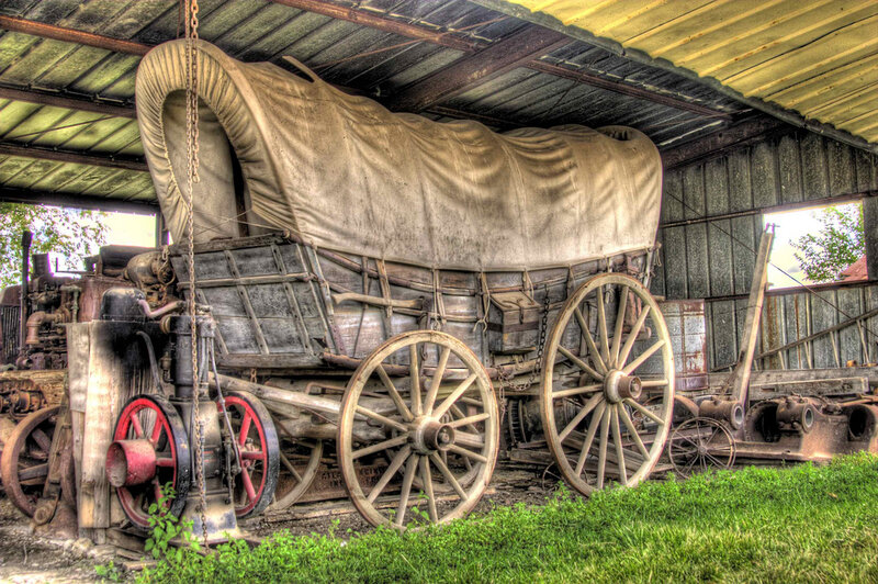 Covered Wagon in Shed