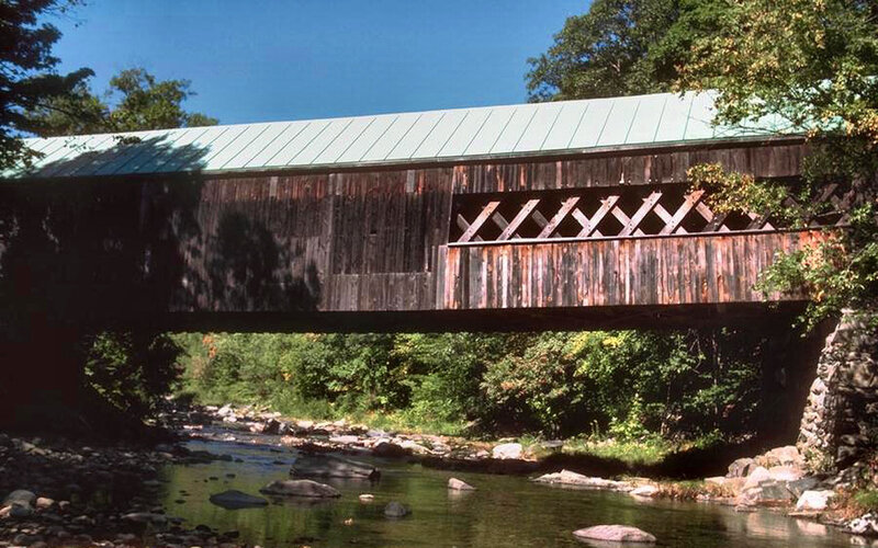 Covered Wooden Bridge — Green, Serene, Summer