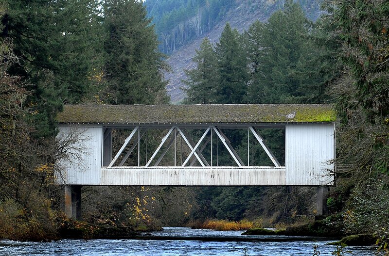 Covered Wooden Bridge — Green, Serene