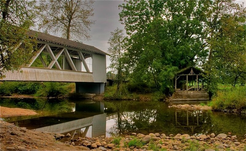 Covered Wooden Bridge