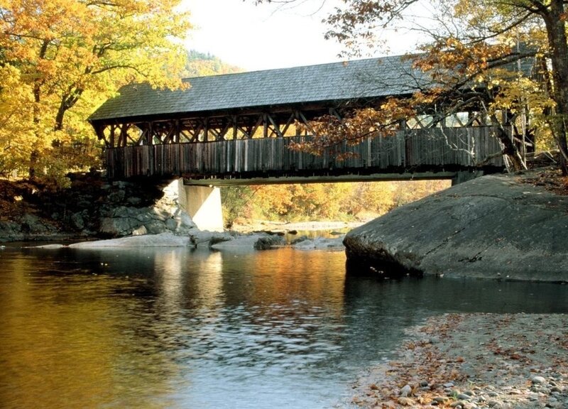 Covered Wooden Bridge — Yellow