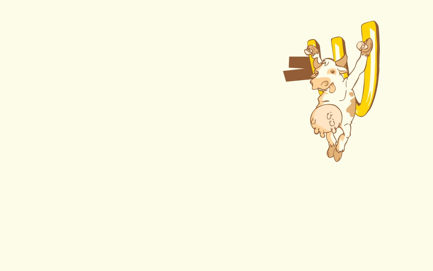 cow climbing letter