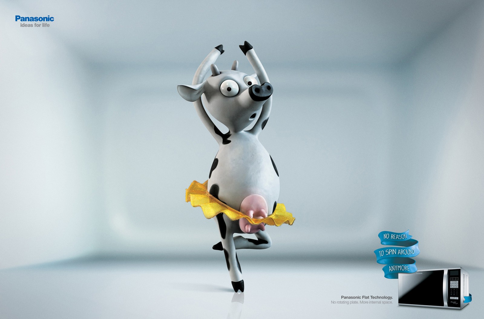 Cow dancing in ad
