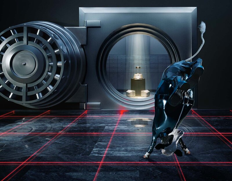 Cow in a vault