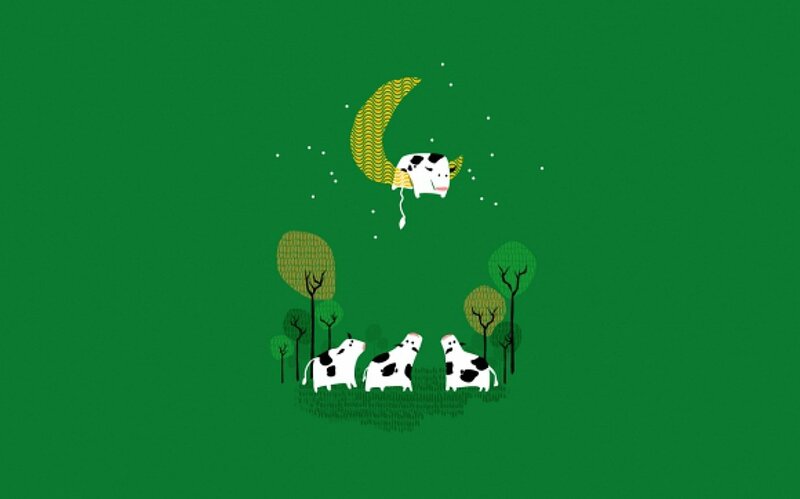 Cow on Crescent Moon