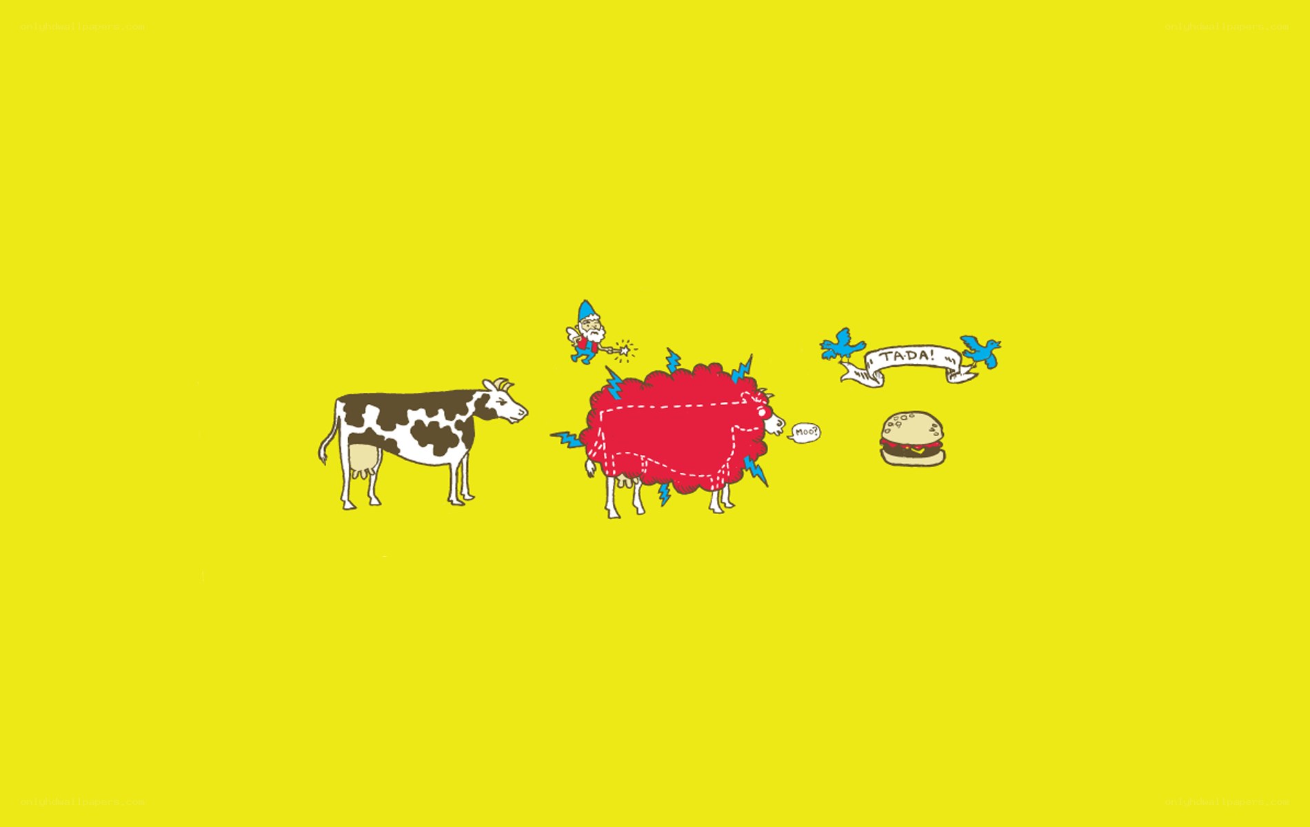 cow to burger transformation