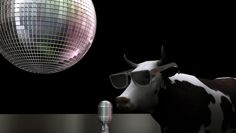 Cow Wearing Sunglasses
