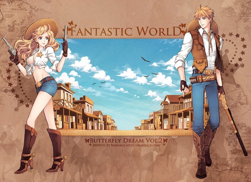 Cowboy and Cowgirl Characters — Brown