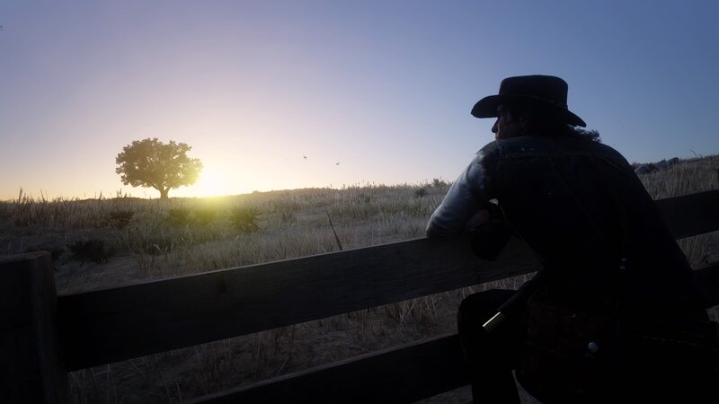 Cowboy at Sunset