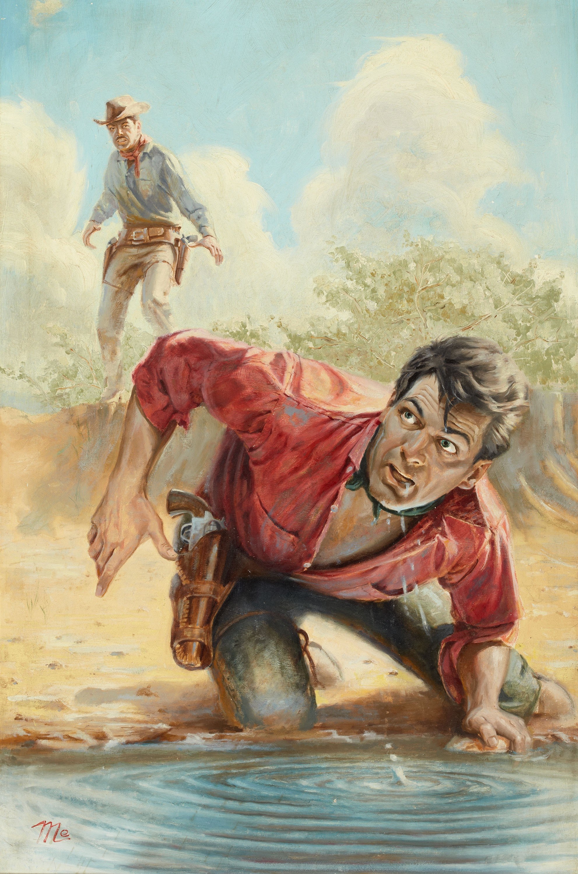 Cowboy at the waterhole