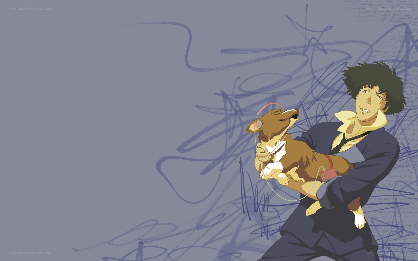 Cowboy Bebop character with dog