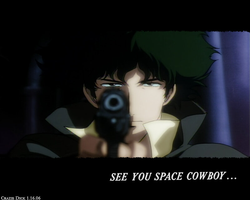 Cowboy Bebop character with gun