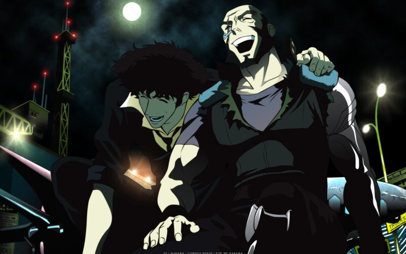 Cowboy Bebop characters at night