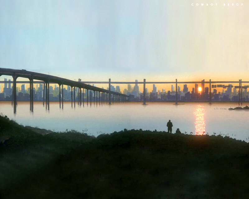 Cowboy Bebop cityscape