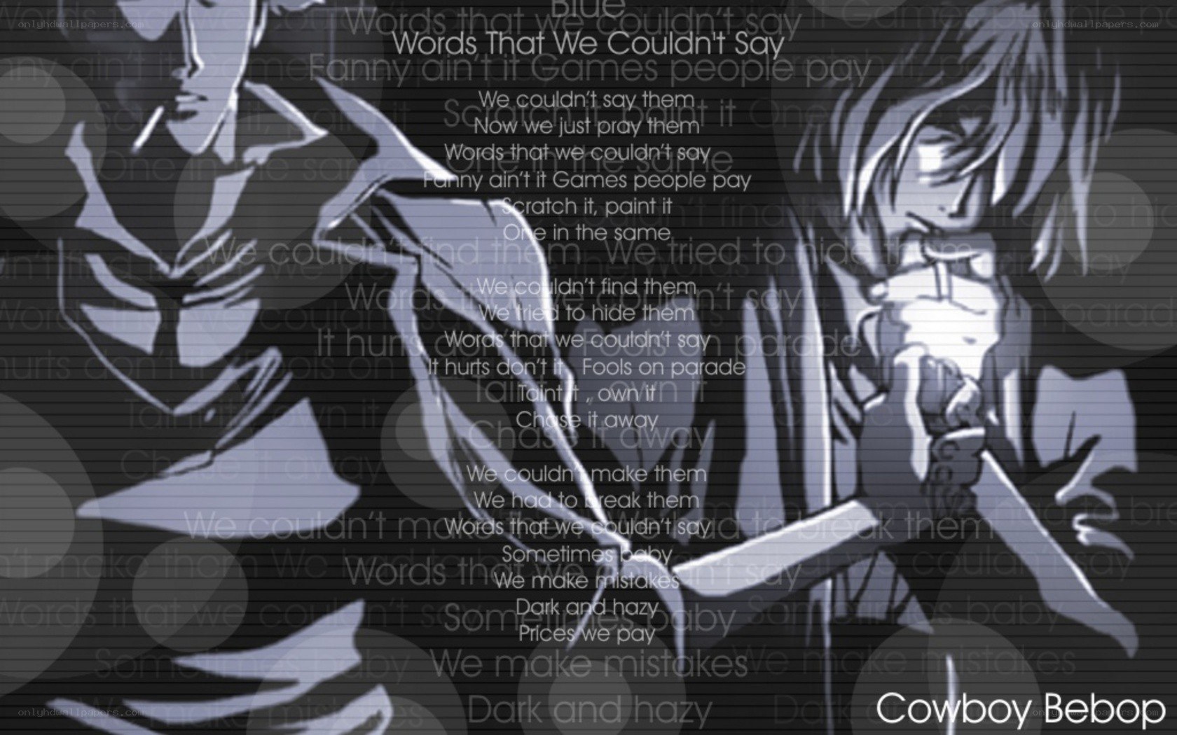 Cowboy Bebop lyrics art