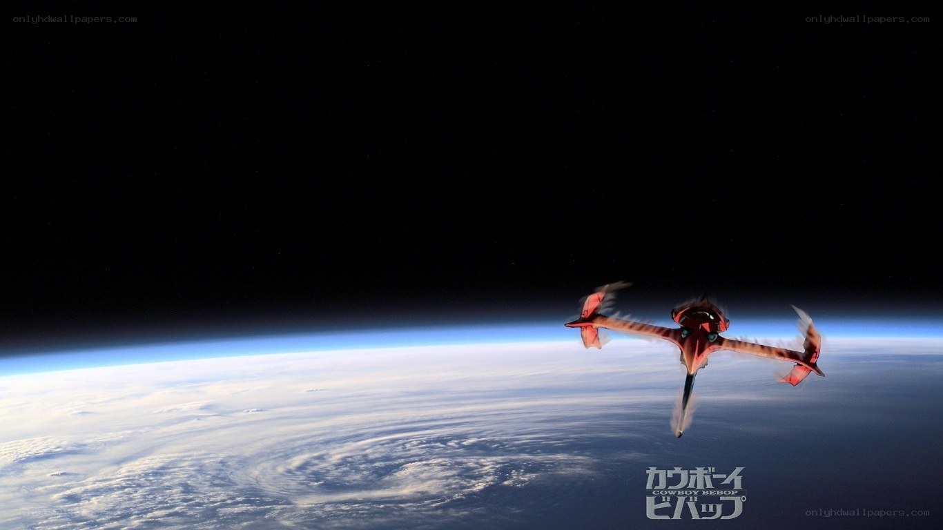 Cowboy Bebop spacecraft in orbit
