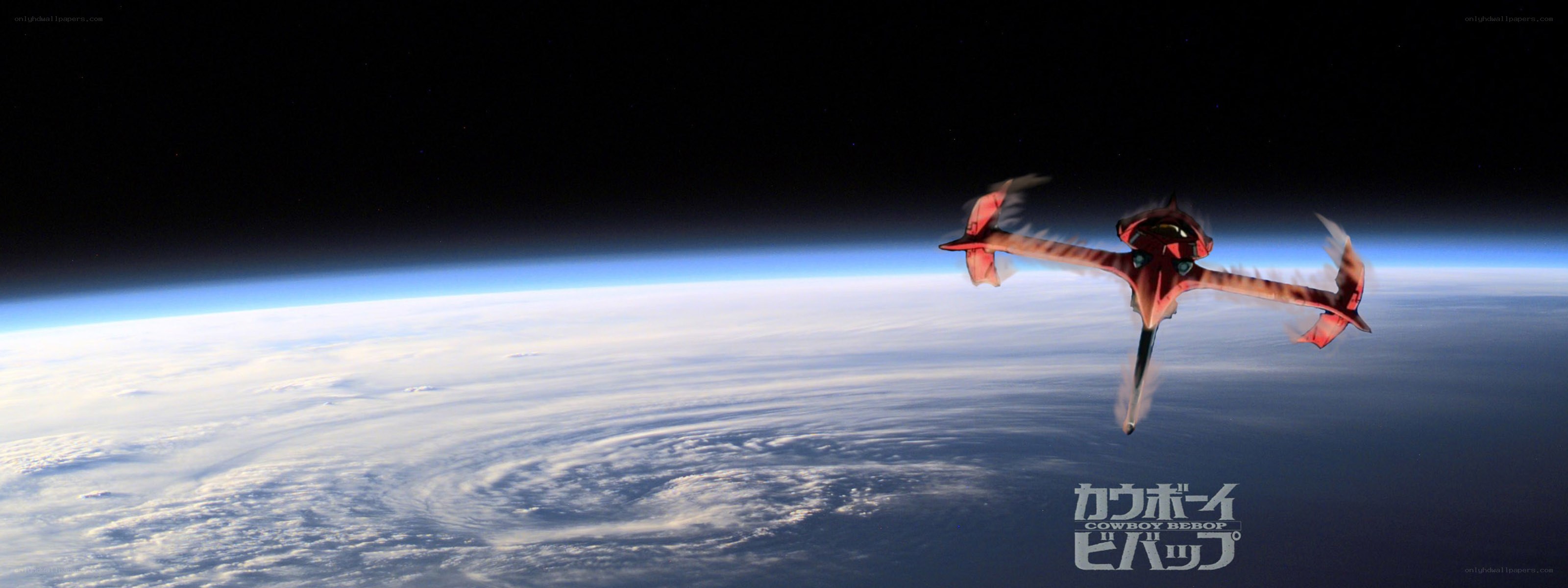 Cowboy Bebop spacecraft in orbit