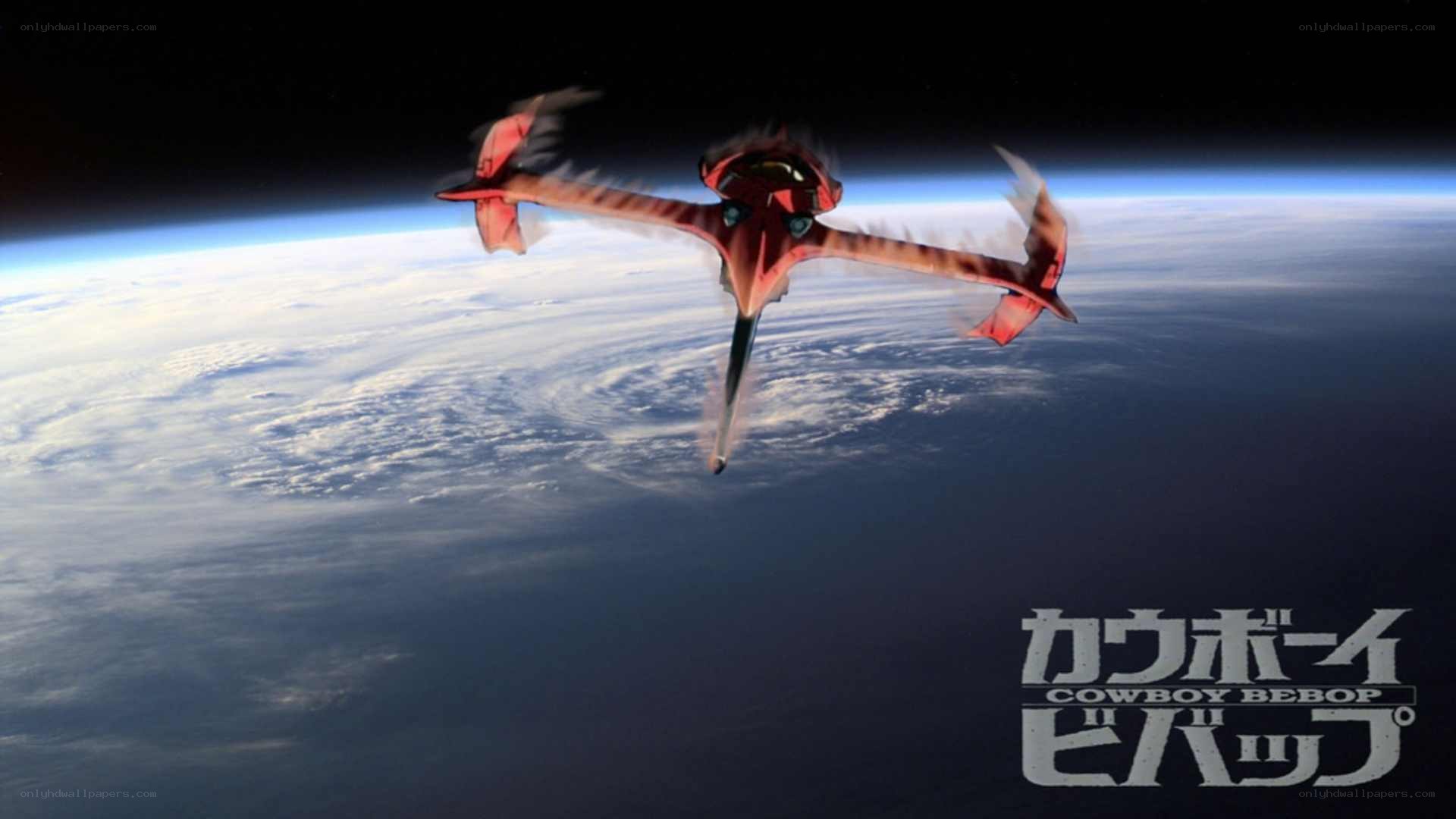 Cowboy Bebop spacecraft in orbit