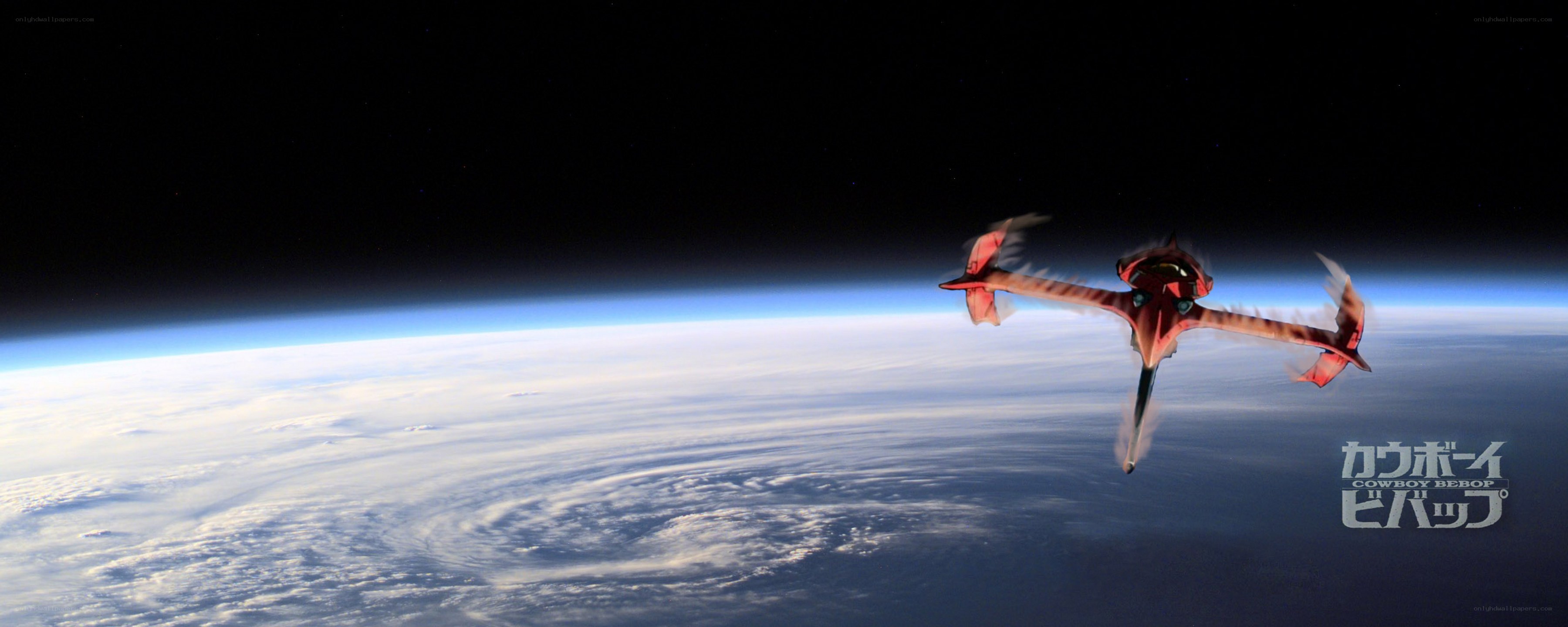 Cowboy Bebop spacecraft in orbit