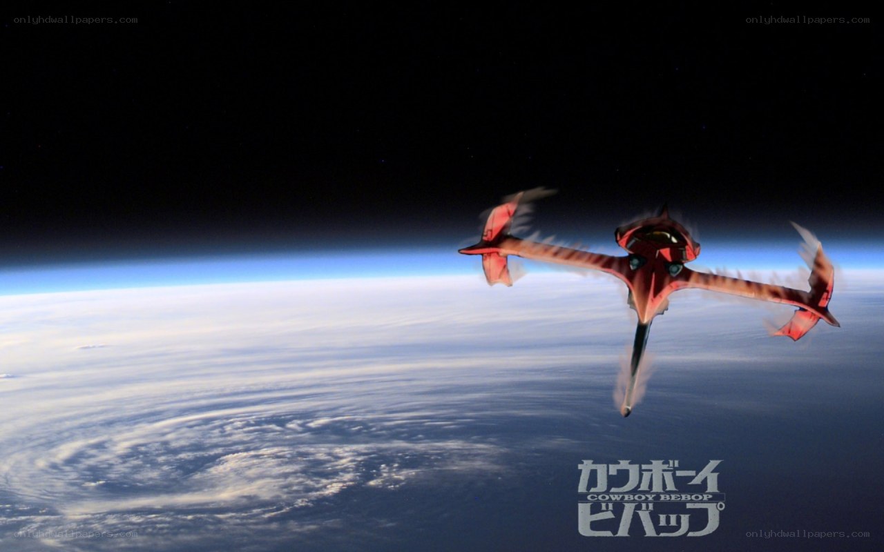 Cowboy Bebop spaceship in space