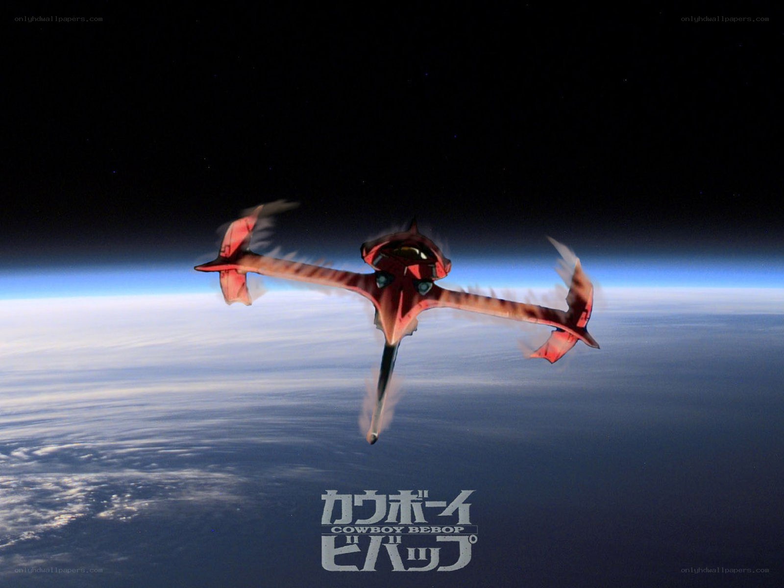 Cowboy Bebop spaceship in space