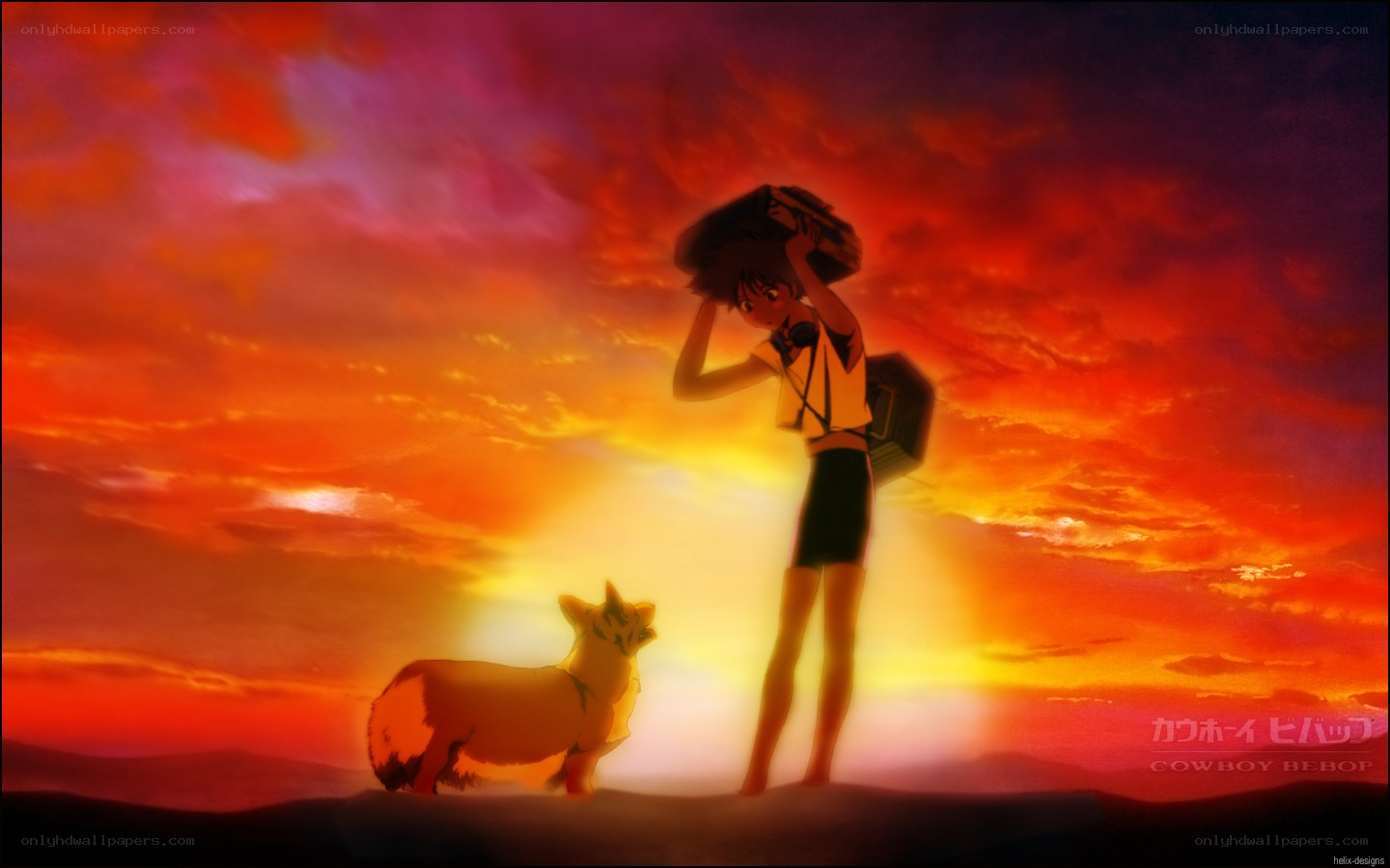 Cowboy Bebop sunset scene