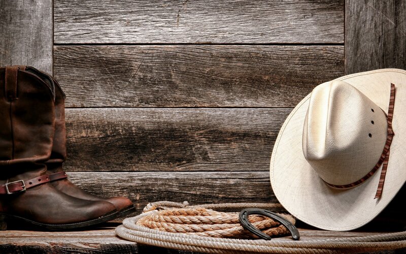 Cowboy Boots and Hat