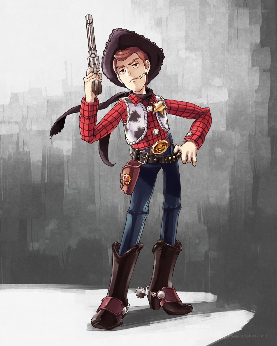 cowboy character with gun