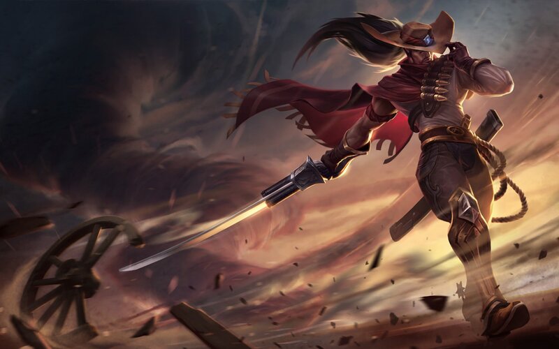 Cowboy Character with Sword — Red