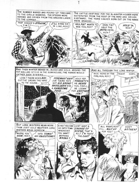 Cowboy comic strip page