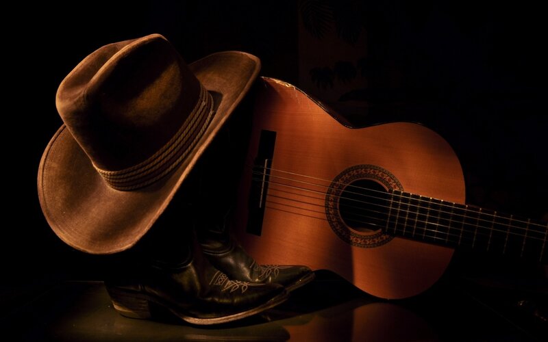 Cowboy Hat and Guitar