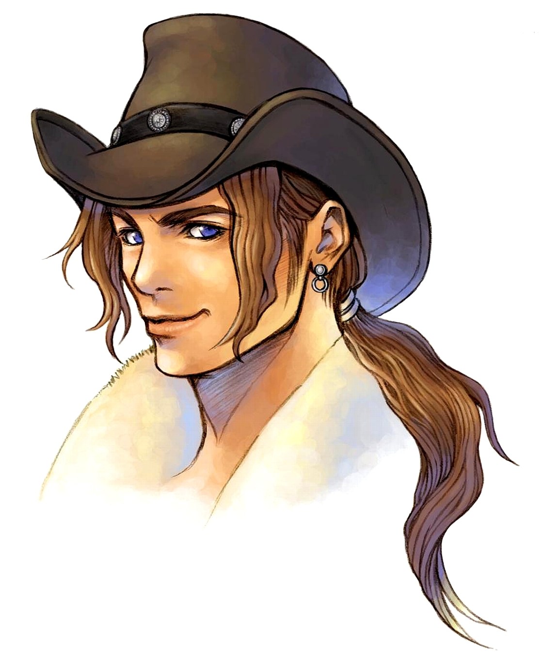 cowboy hat character portrait