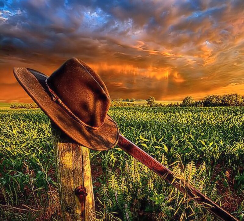 Cowboy Hat on Post